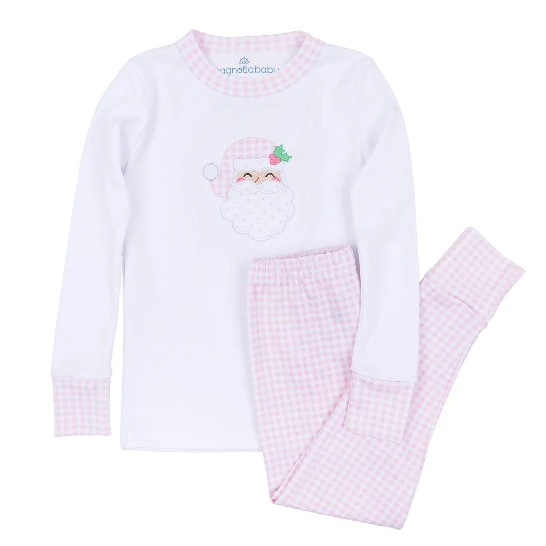 Sweet St. Nick Applique Long Pajamas