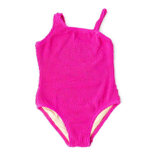 Magenta 1 Shldr Crinkle Suit