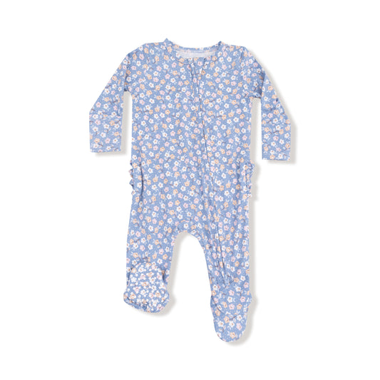 Country Calico Ruffle Footie
