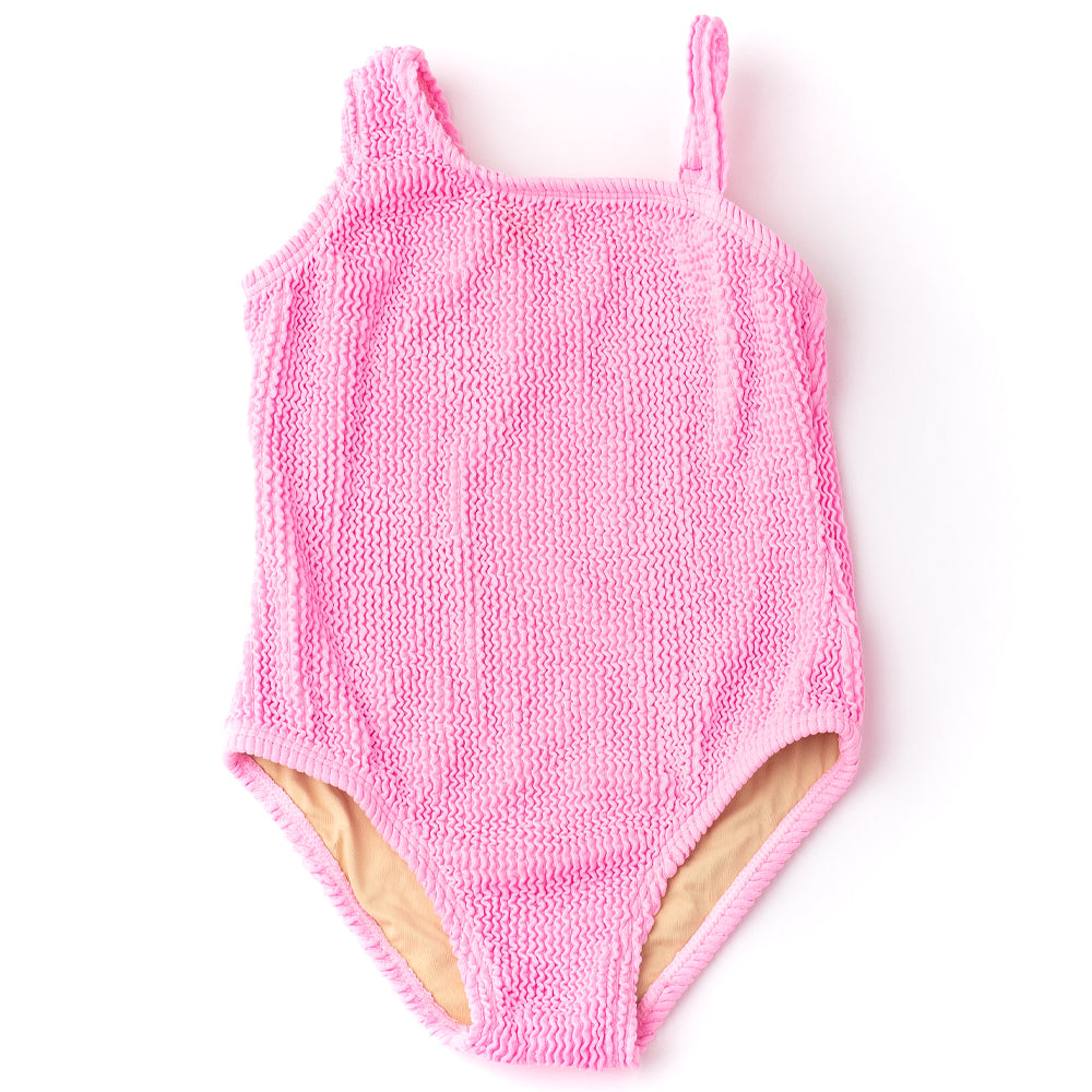 One Shoulder Pink Swimsuit