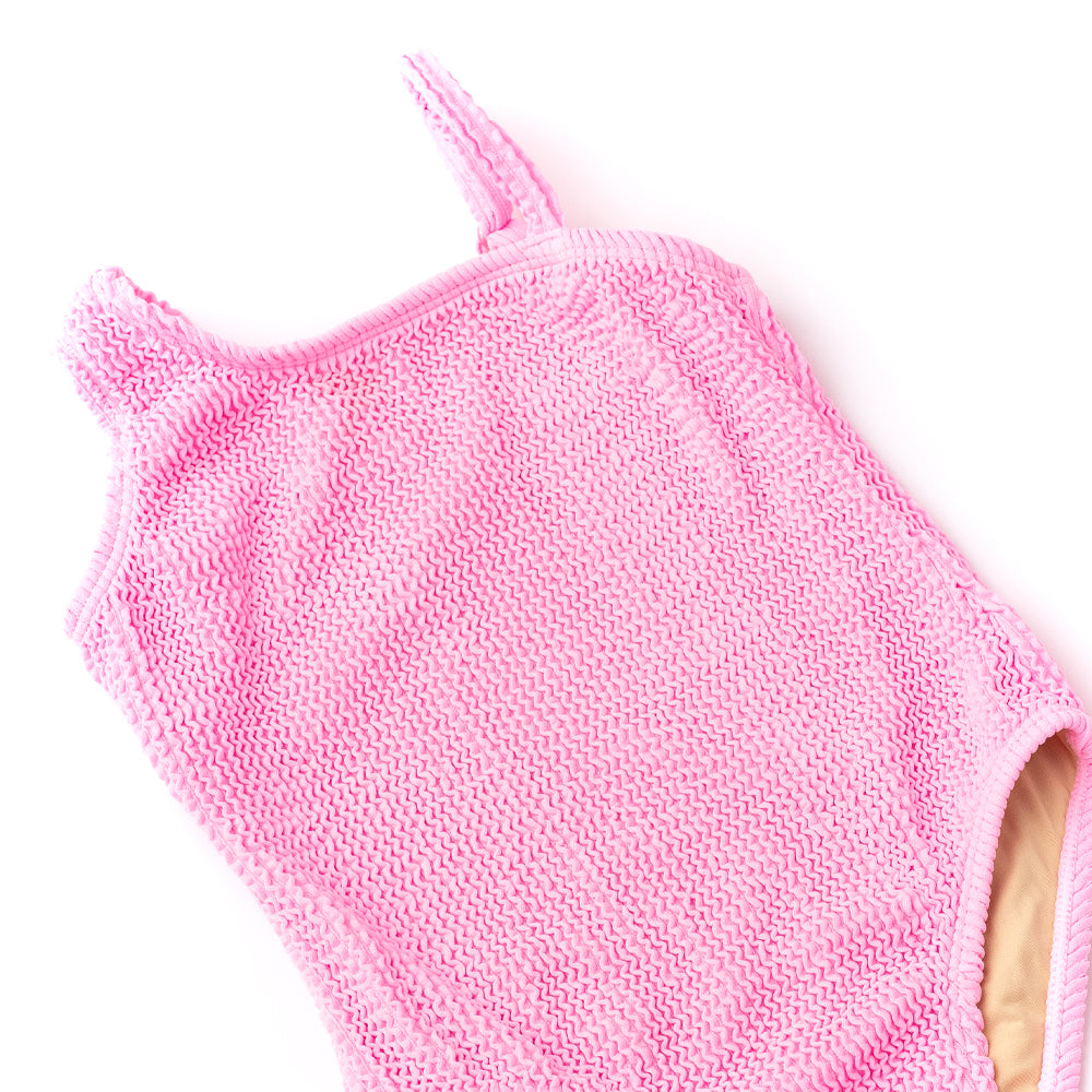 One Shoulder Pink Swimsuit