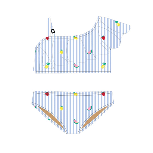 One Shoulder 2 Piece Picnic Swimsuit