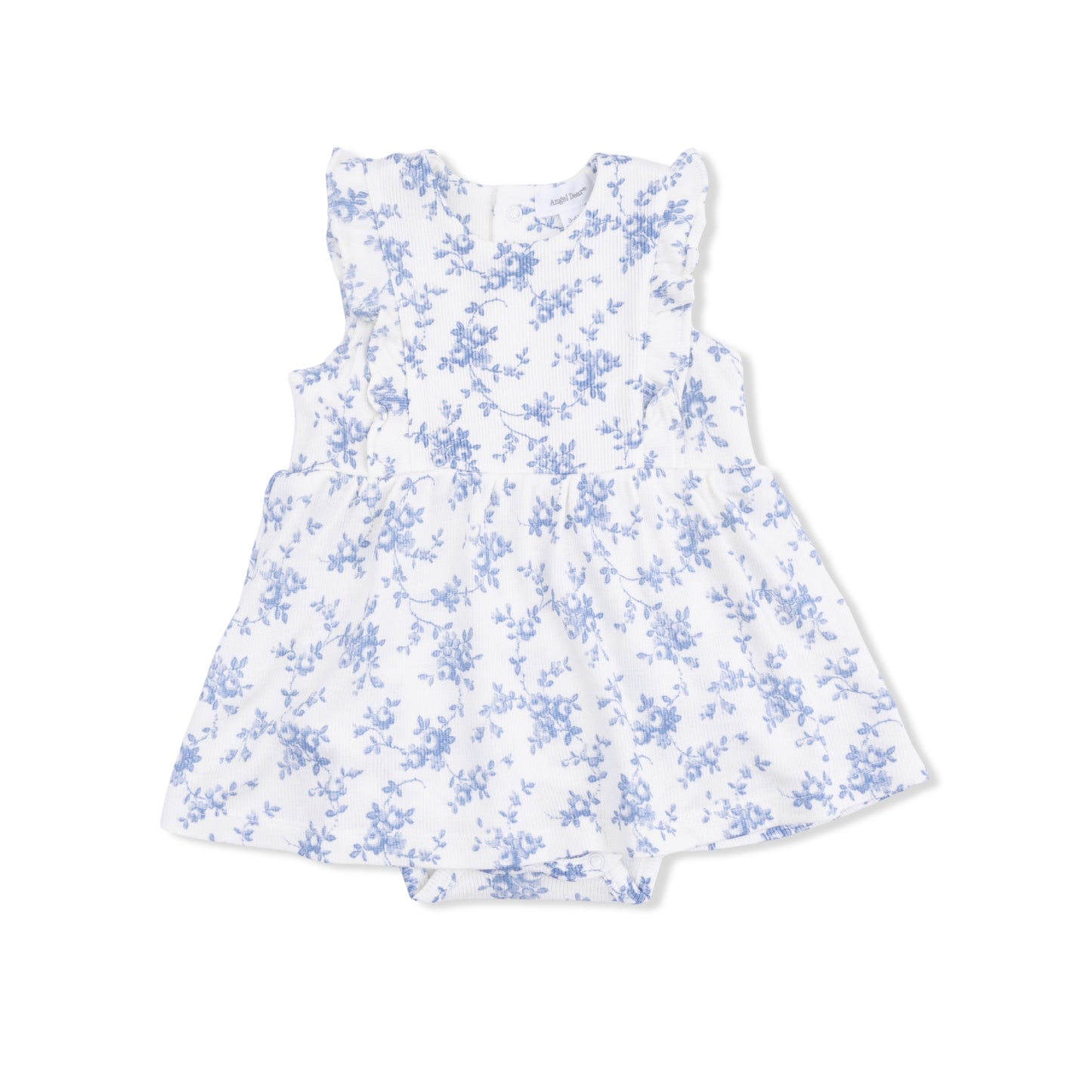 Blue Vines Floral Bodysuit Dress