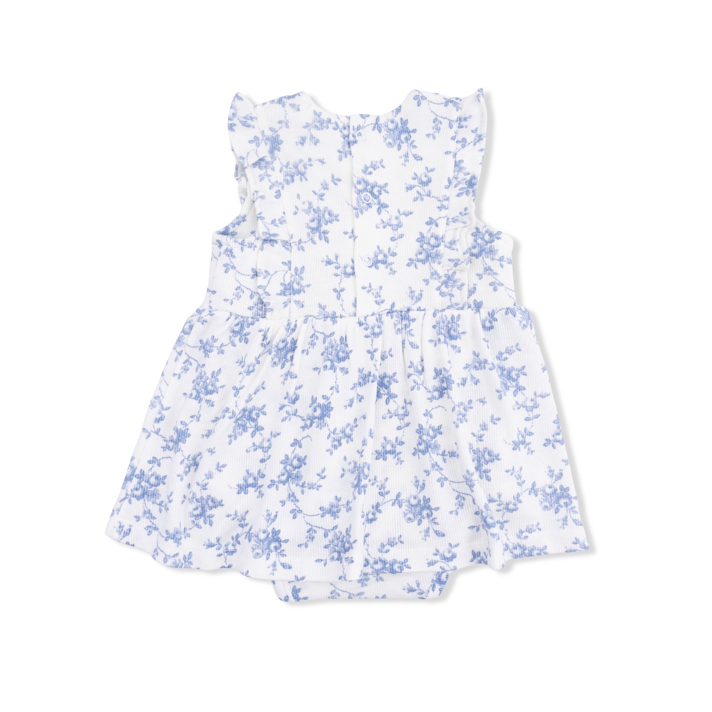 Blue Vines Floral Bodysuit Dress