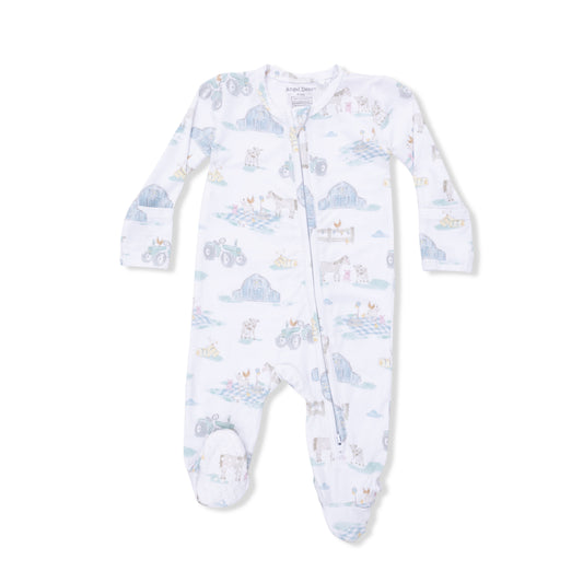 Farm Animal Party Zipper Footie