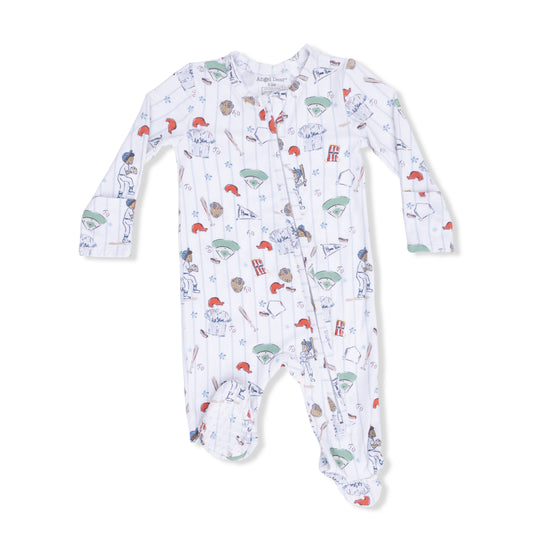 Home Run Baseball Zipper Footie