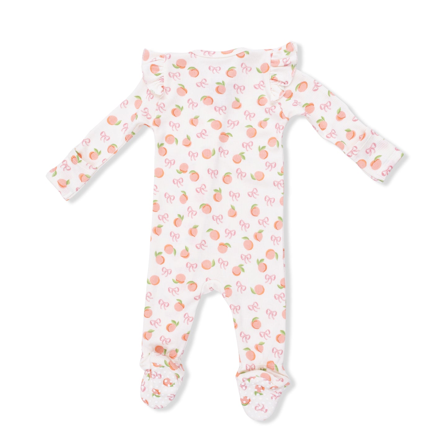 Little Peaches Ruffle Zipper Footie