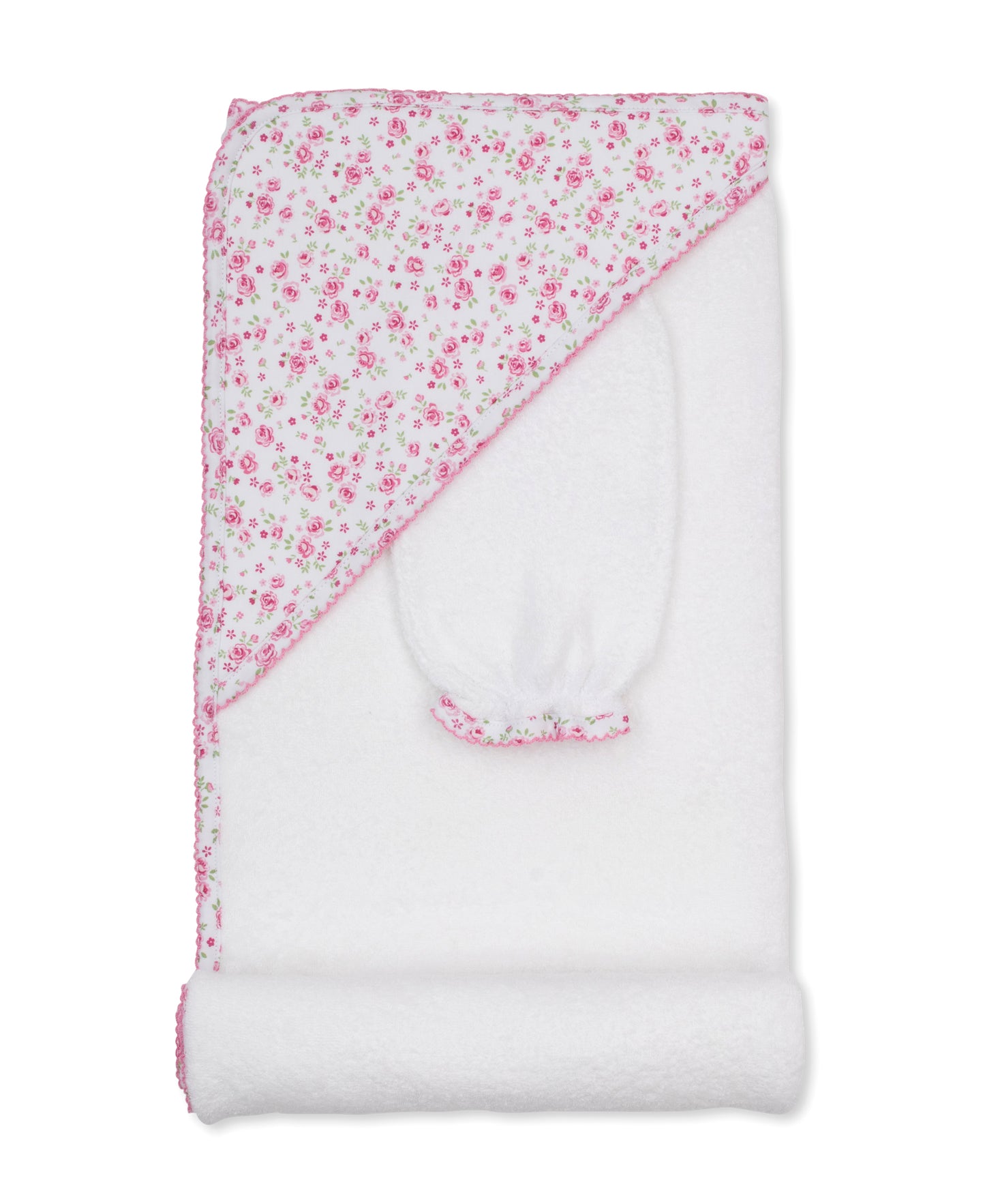 Cottage Roses Hooded Towel & Mitt Set