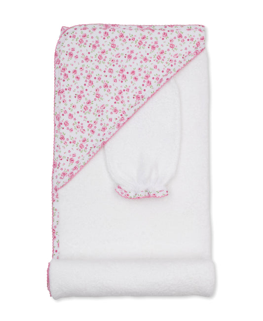 Cottage Roses Hooded Towel & Mitt Set
