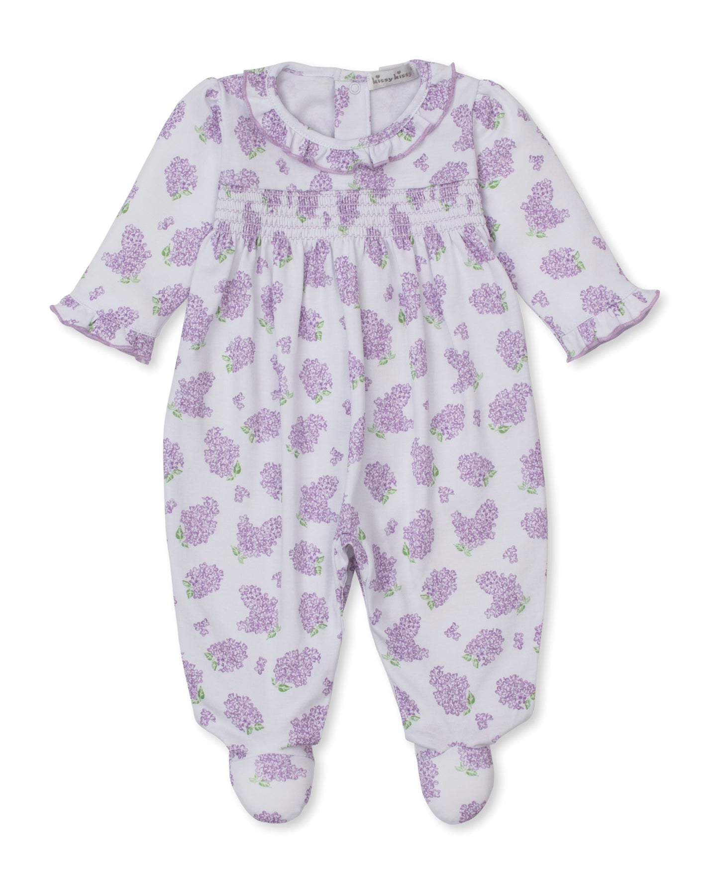 Lilac Love Smocked Footie