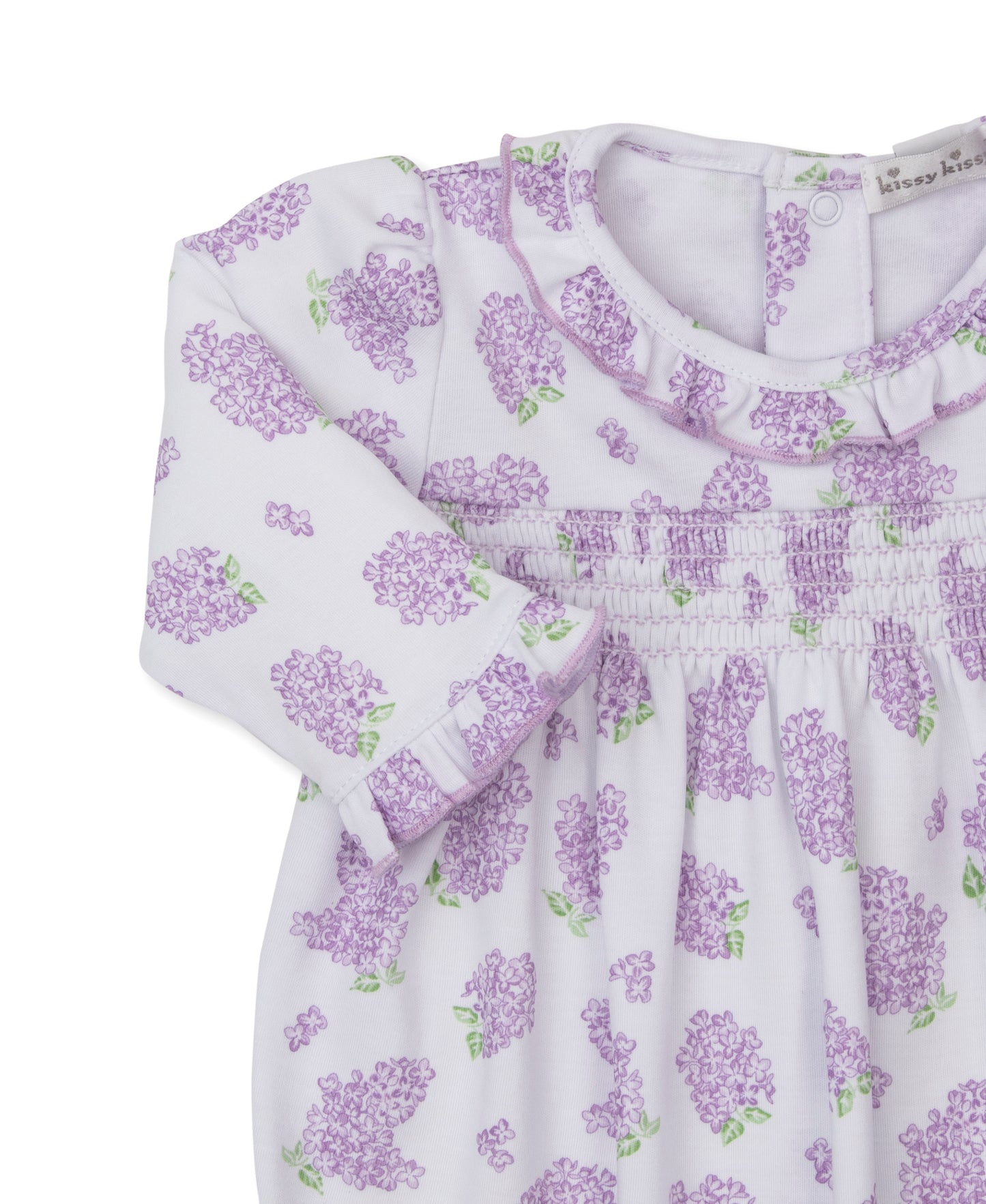 Lilac Love Smocked Footie