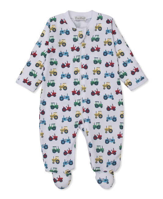 Trusty Tractors Zip Footie