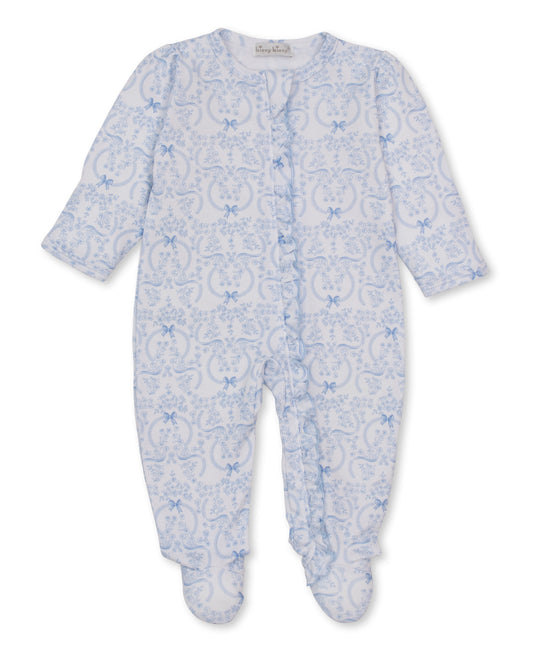 Delicate Blooming Bows Zip Footie