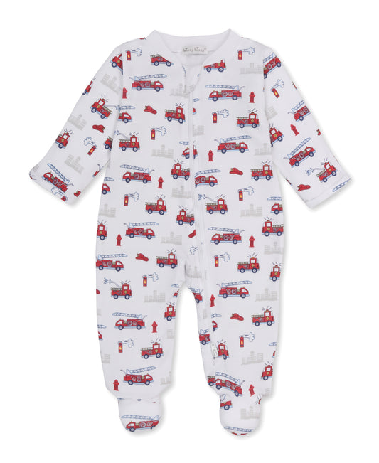 Fire Rescue Racers Zip Footie