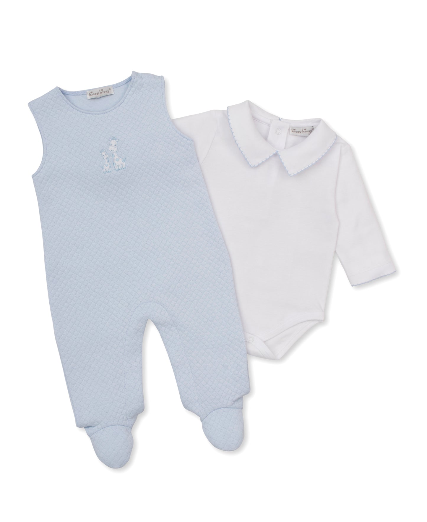 Giraffe Laughs Jacquard Overall Set