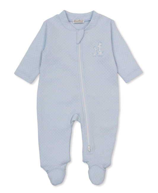 Giraffe Laughs Jacquard Zip Footie