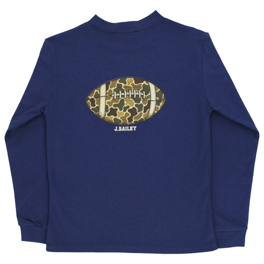 Camo Football Logo Tee