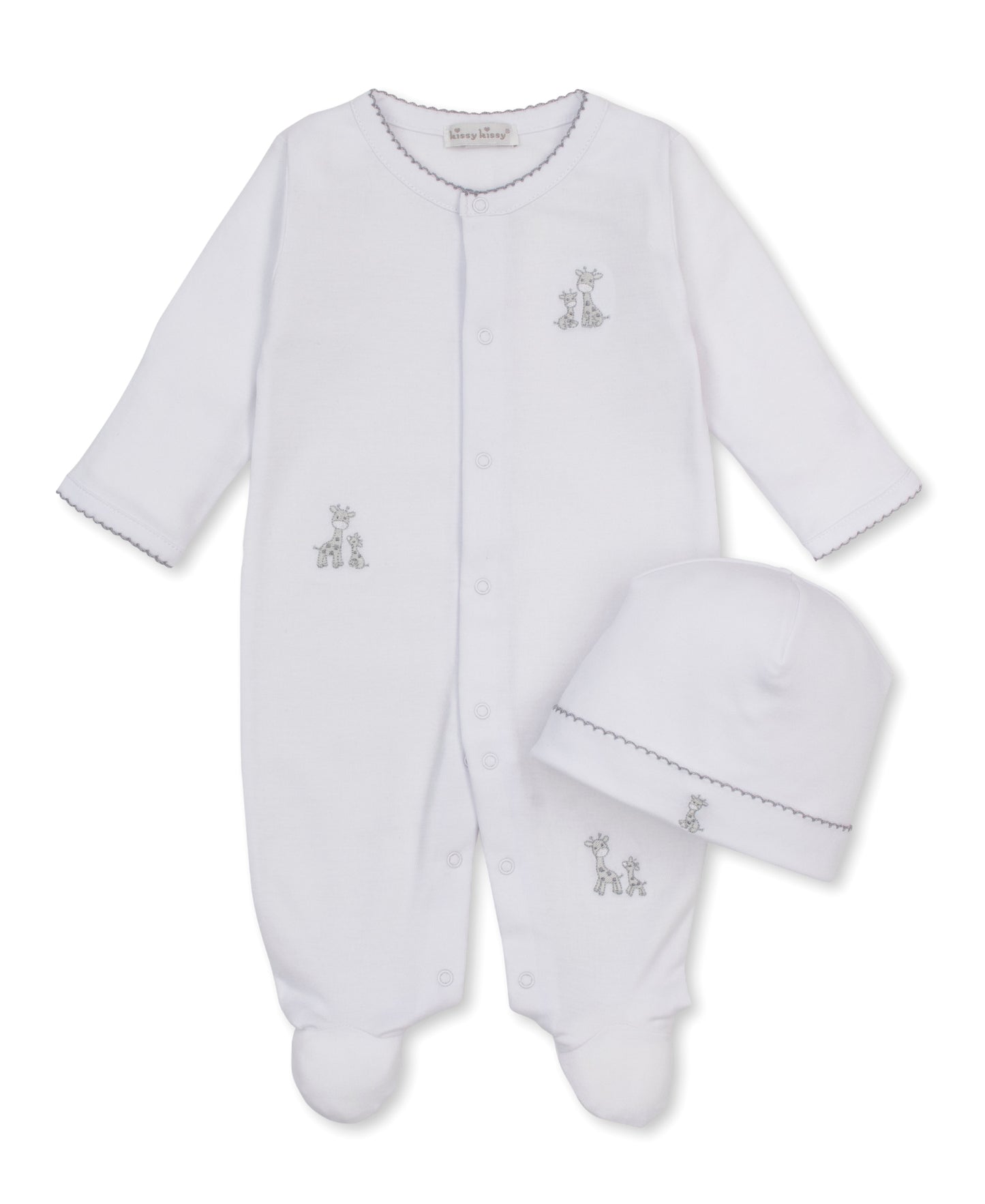 Just Giraffes Footie w/ Hat Set