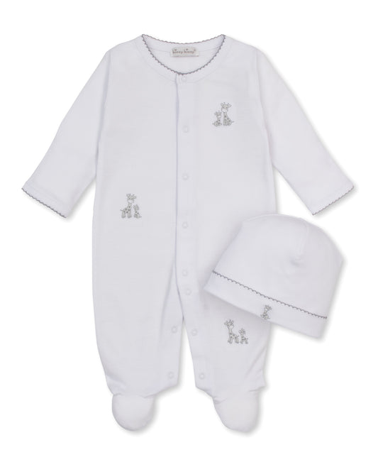 Just Giraffes Footie w/ Hat Set