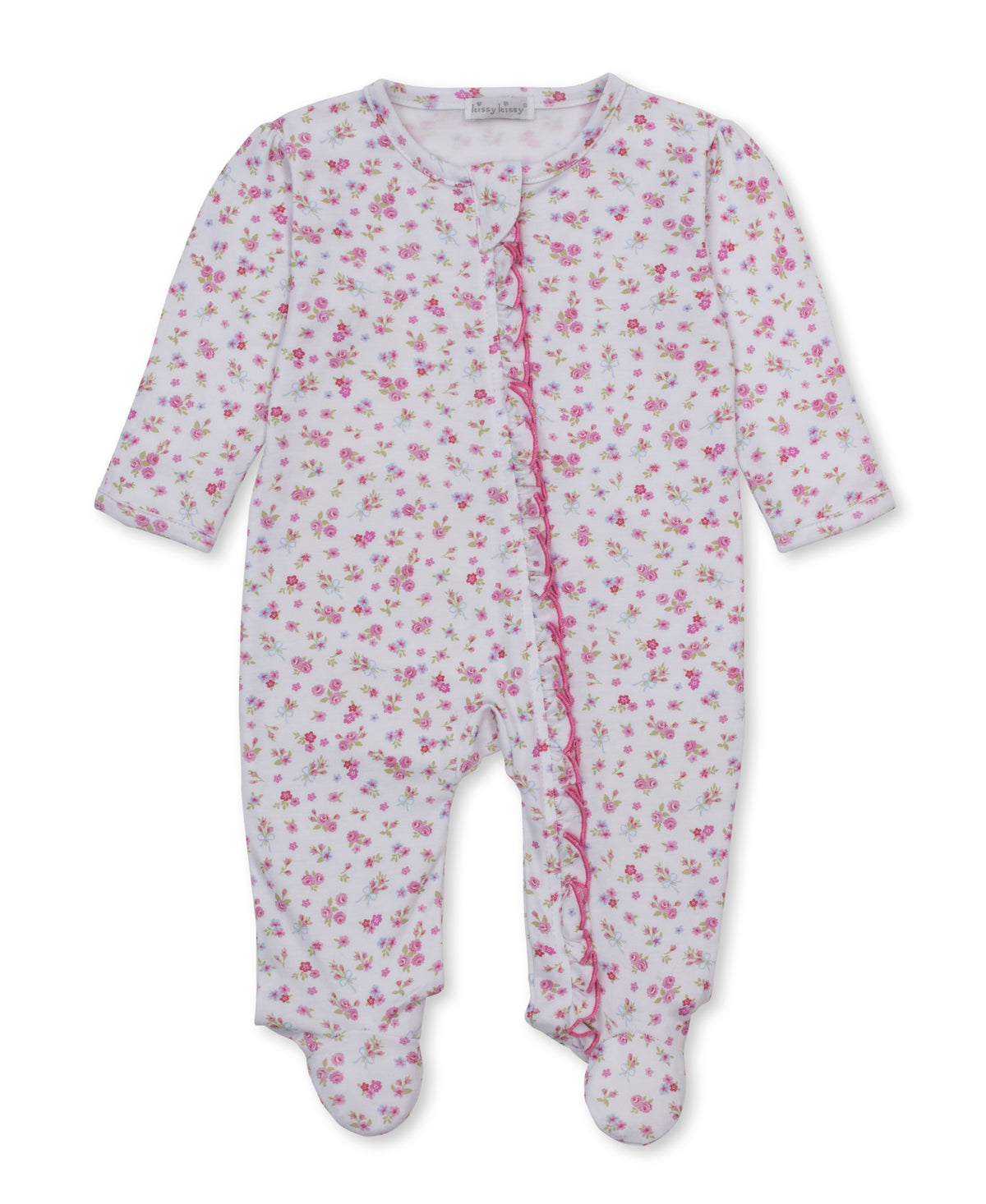 Rose Renaissance Print Zip Footie