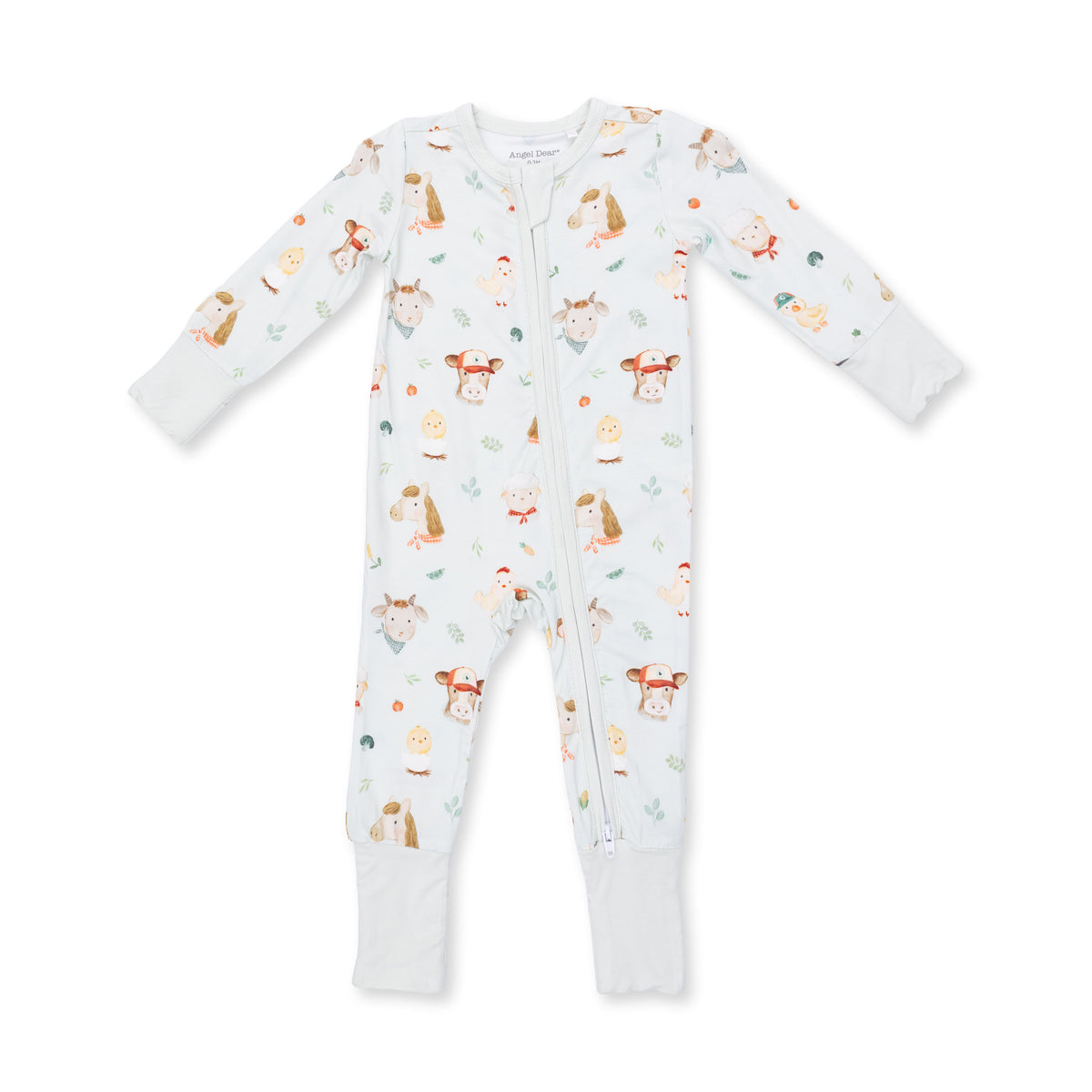 Baby Farm Faces Zip Romper