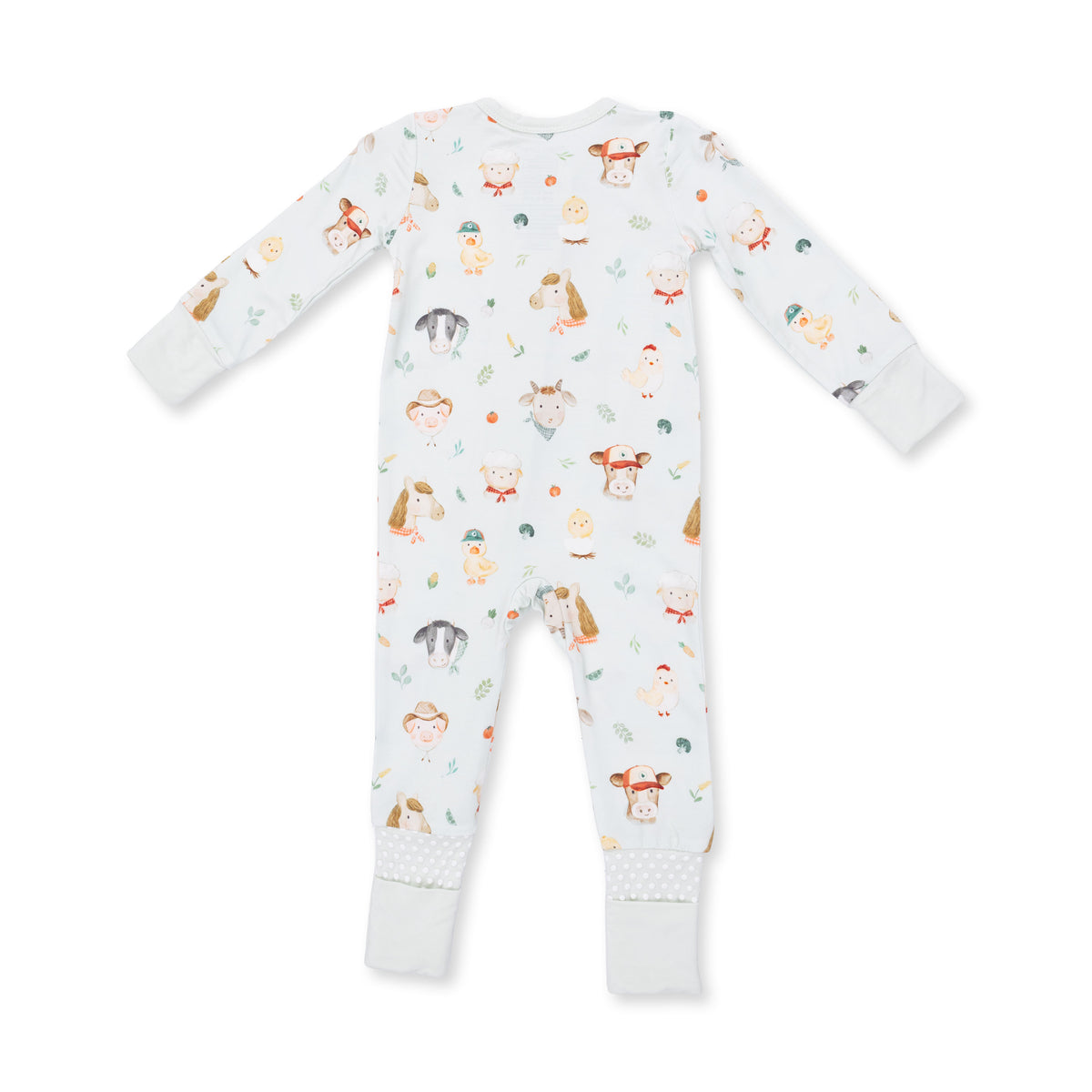 Baby Farm Faces Zip Romper