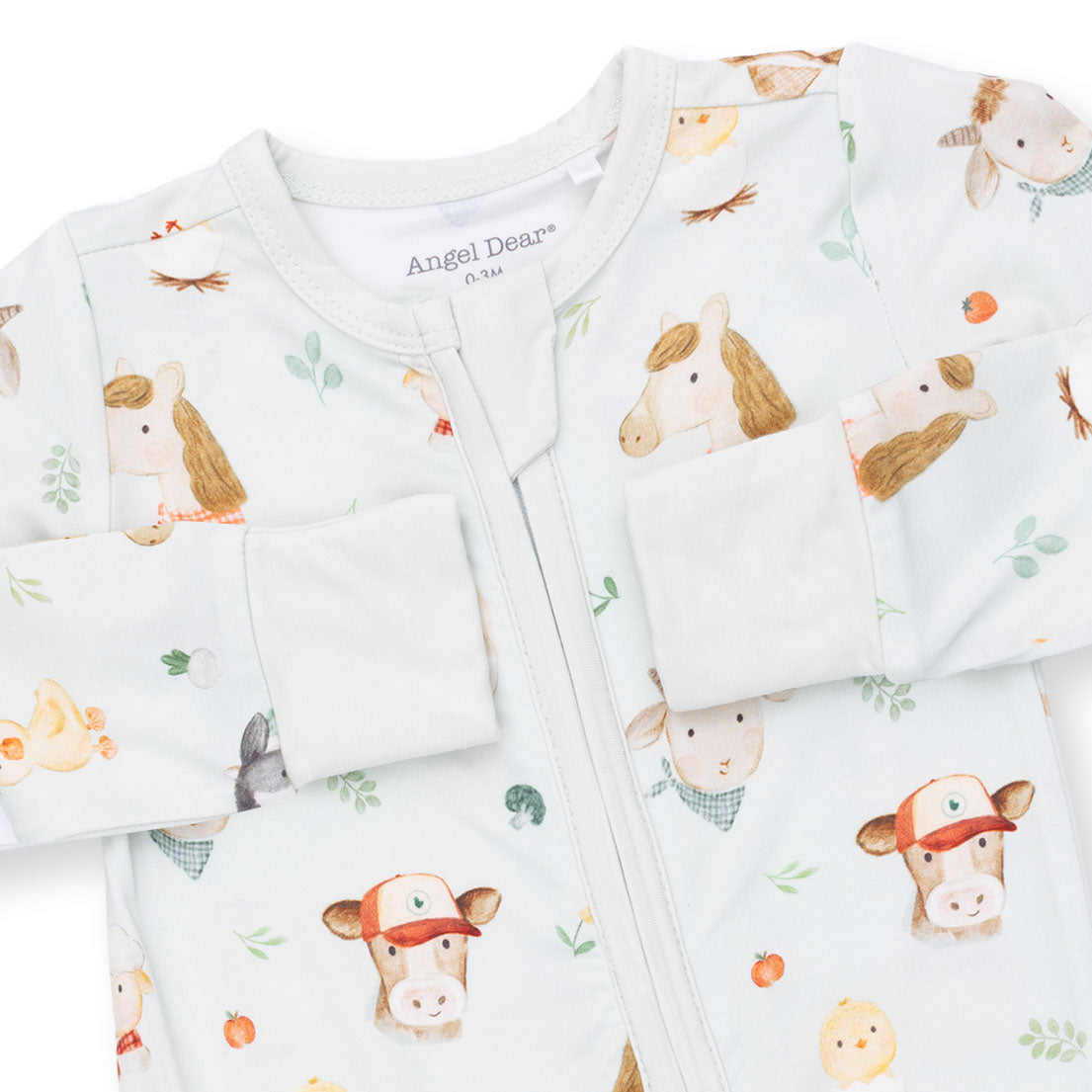 Baby Farm Faces Zip Romper