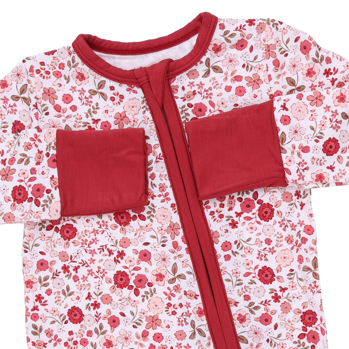 Serene Floral Zip Romper