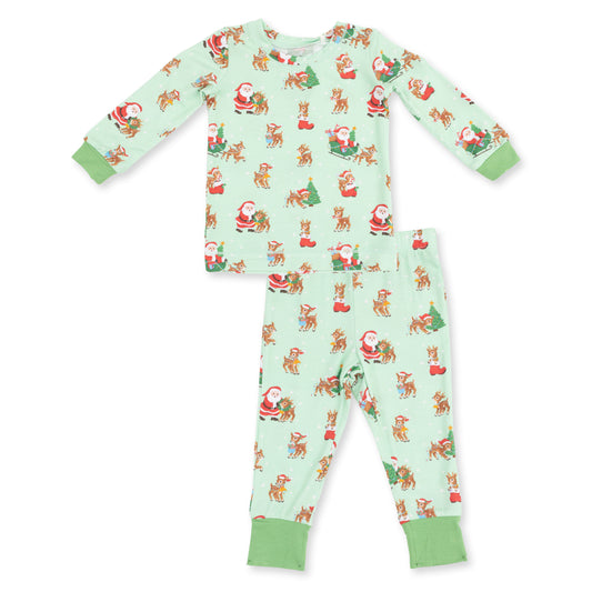 Vintage Reindeer & Santa PJ Set