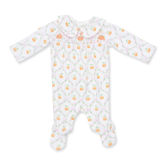 Pretty Pumpkin Trellis Footie