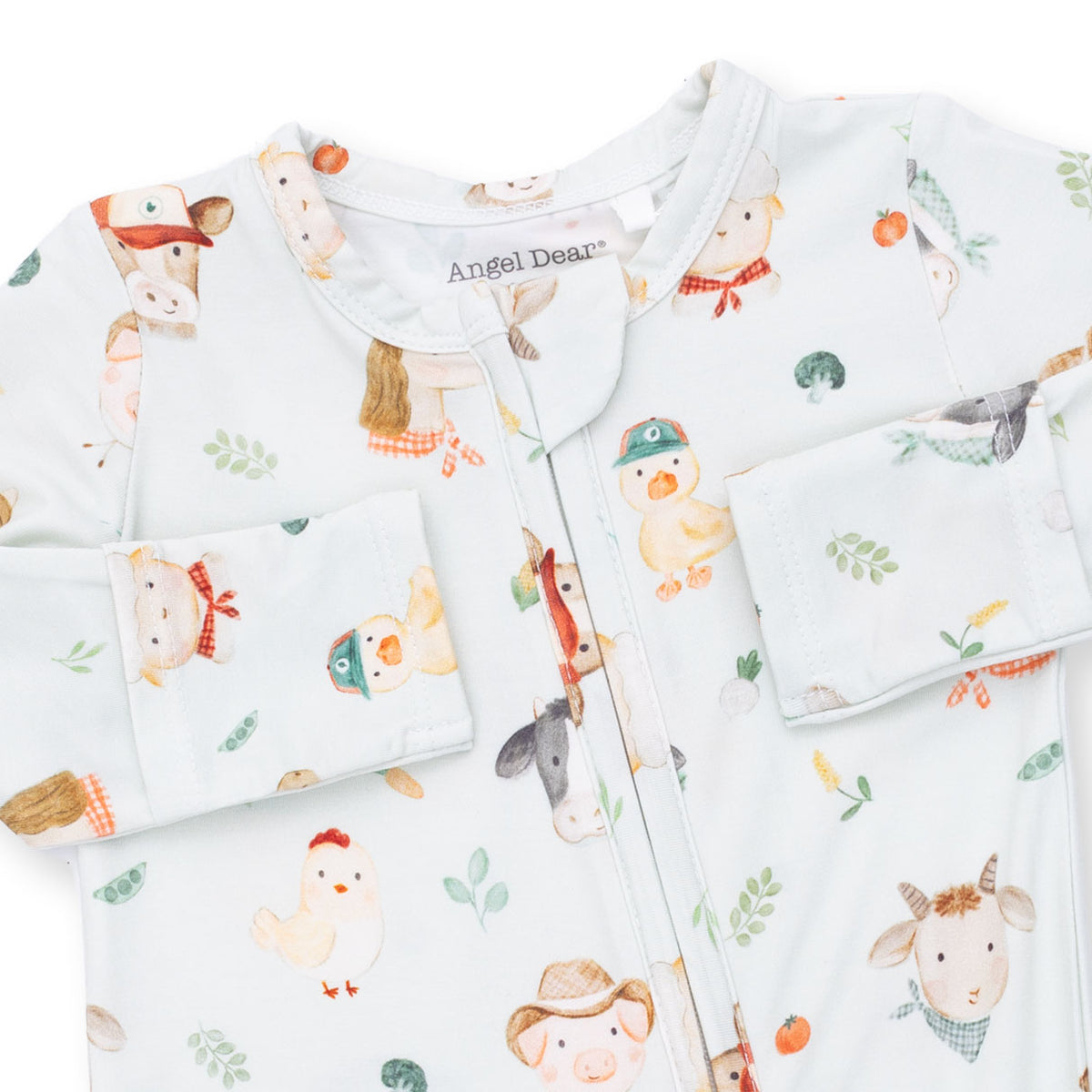 Baby Farm Faces Zipper Footie