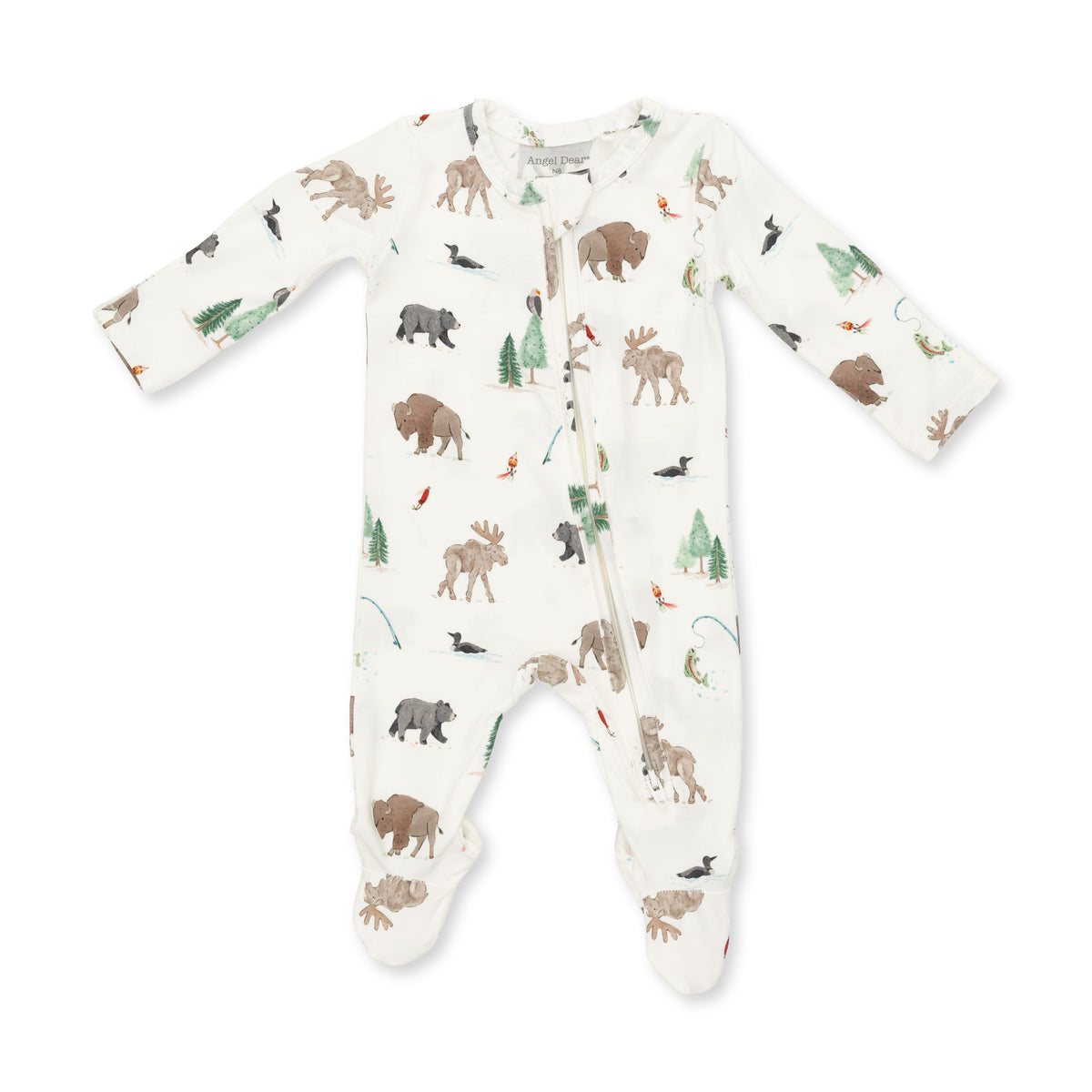 Northern Woodland Animals Zip Footie