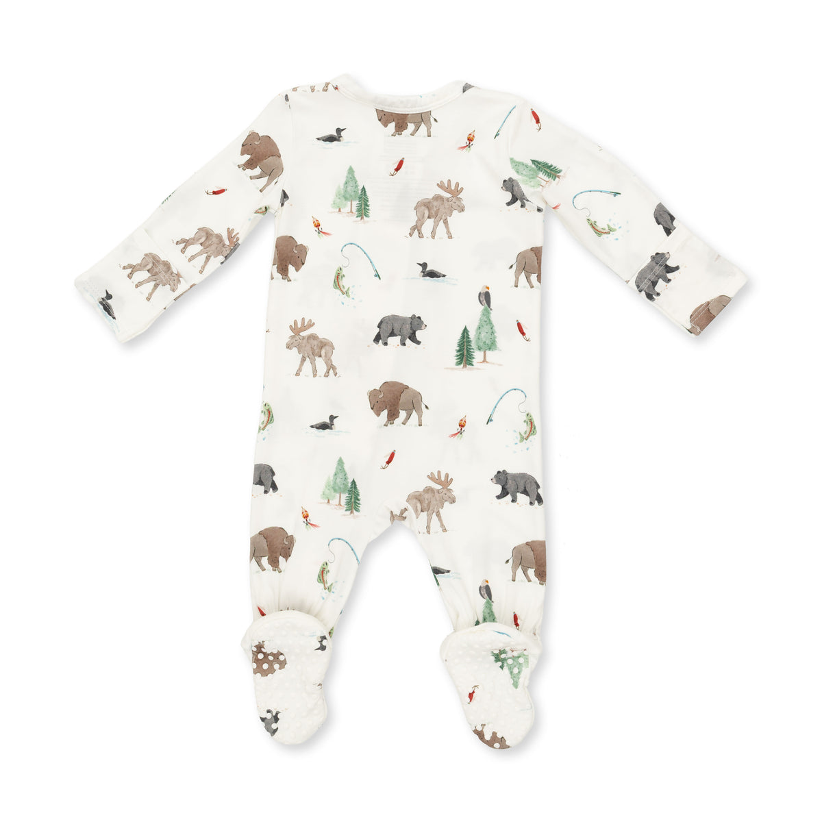 Northern Woodland Animals Zip Footie