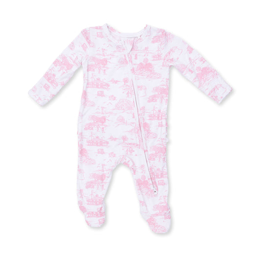 Golf Toile Zip Footie