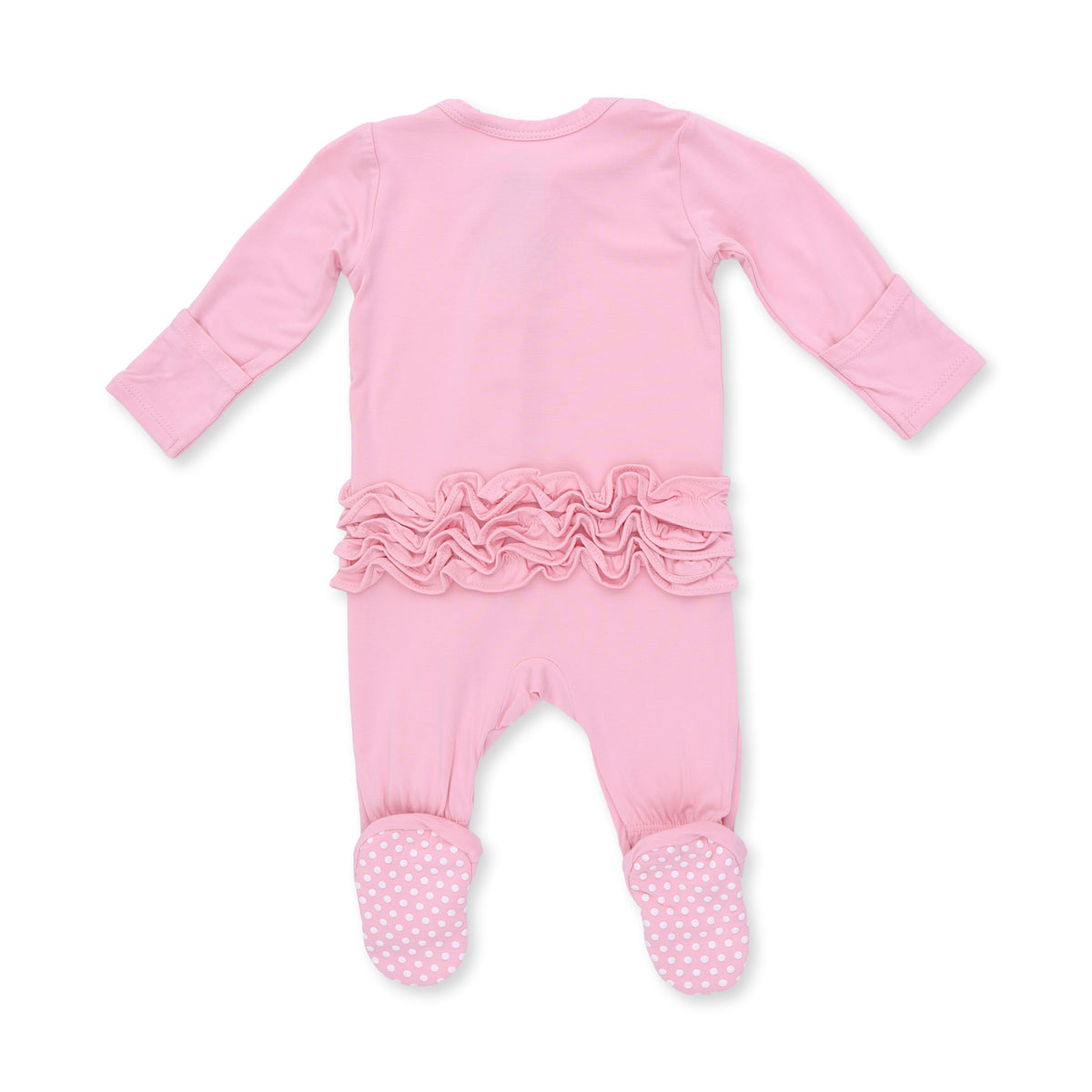 Solid Candy Pink Zip Footie