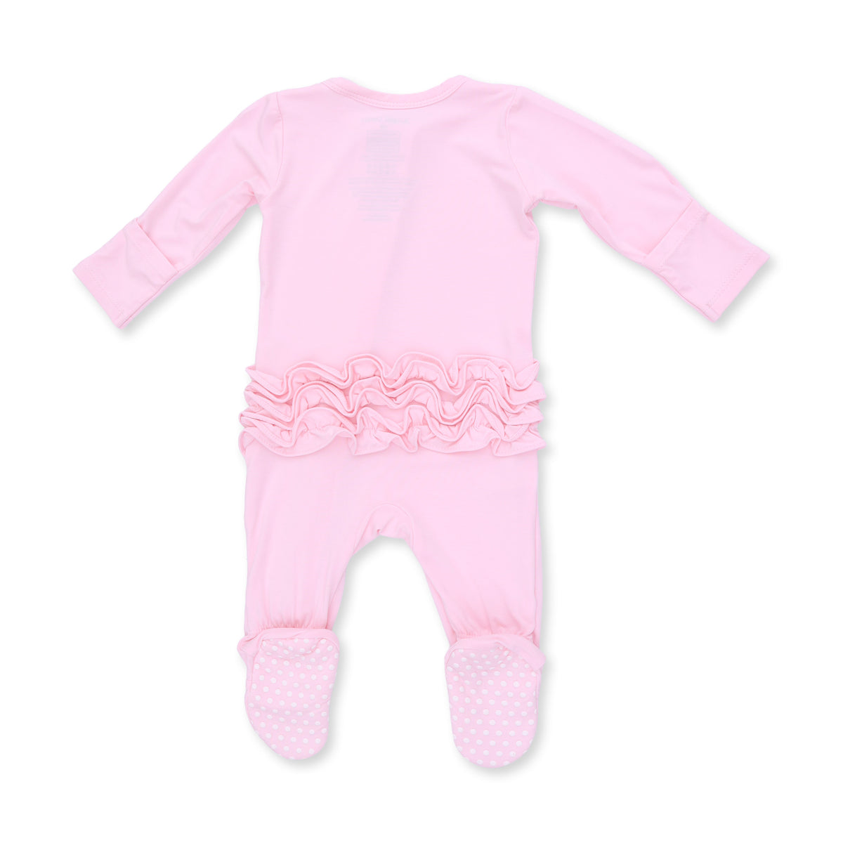 Solid Pink A Boo Zip Footie