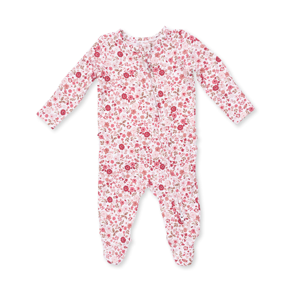 Serene Floral Zip Footie