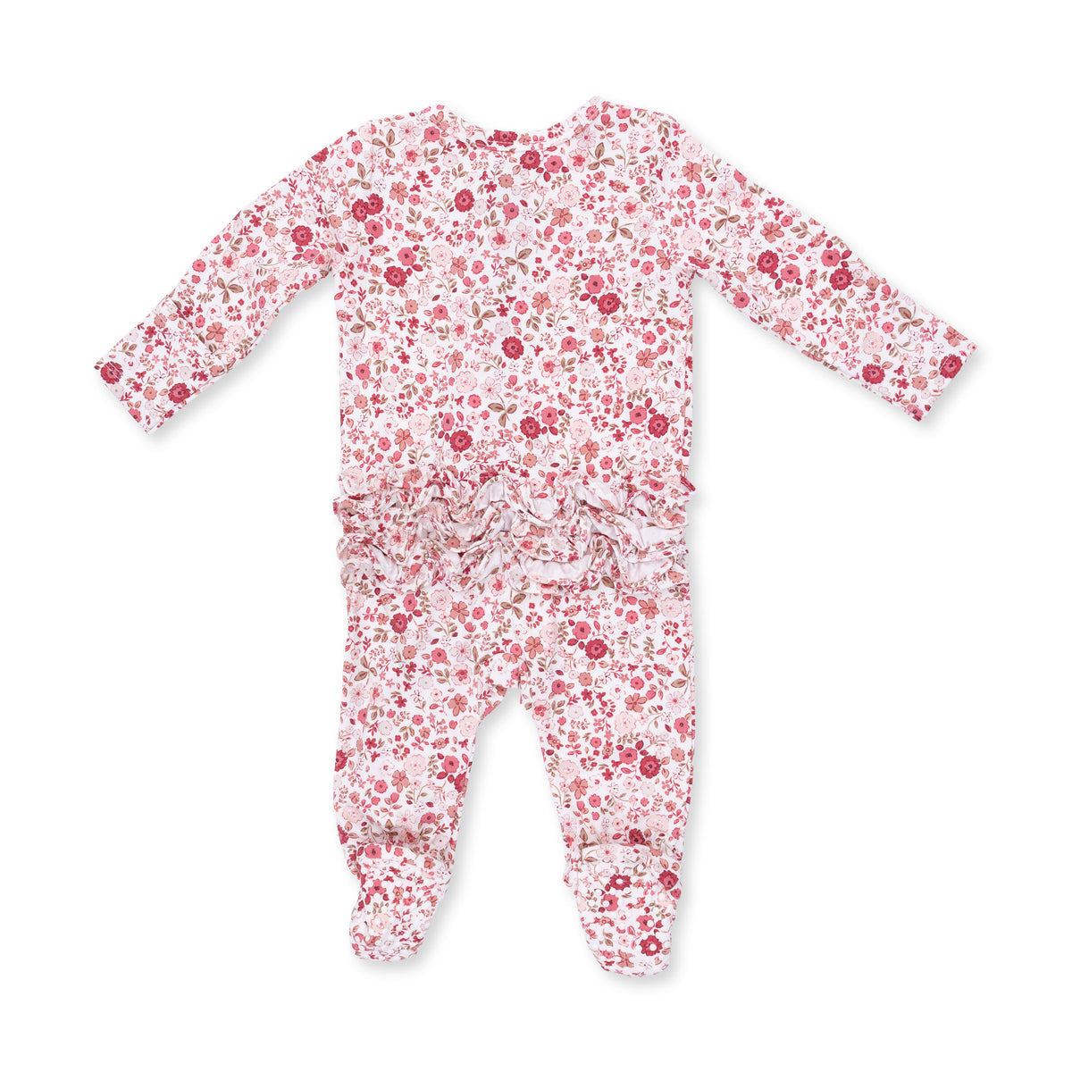Serene Floral Zip Footie