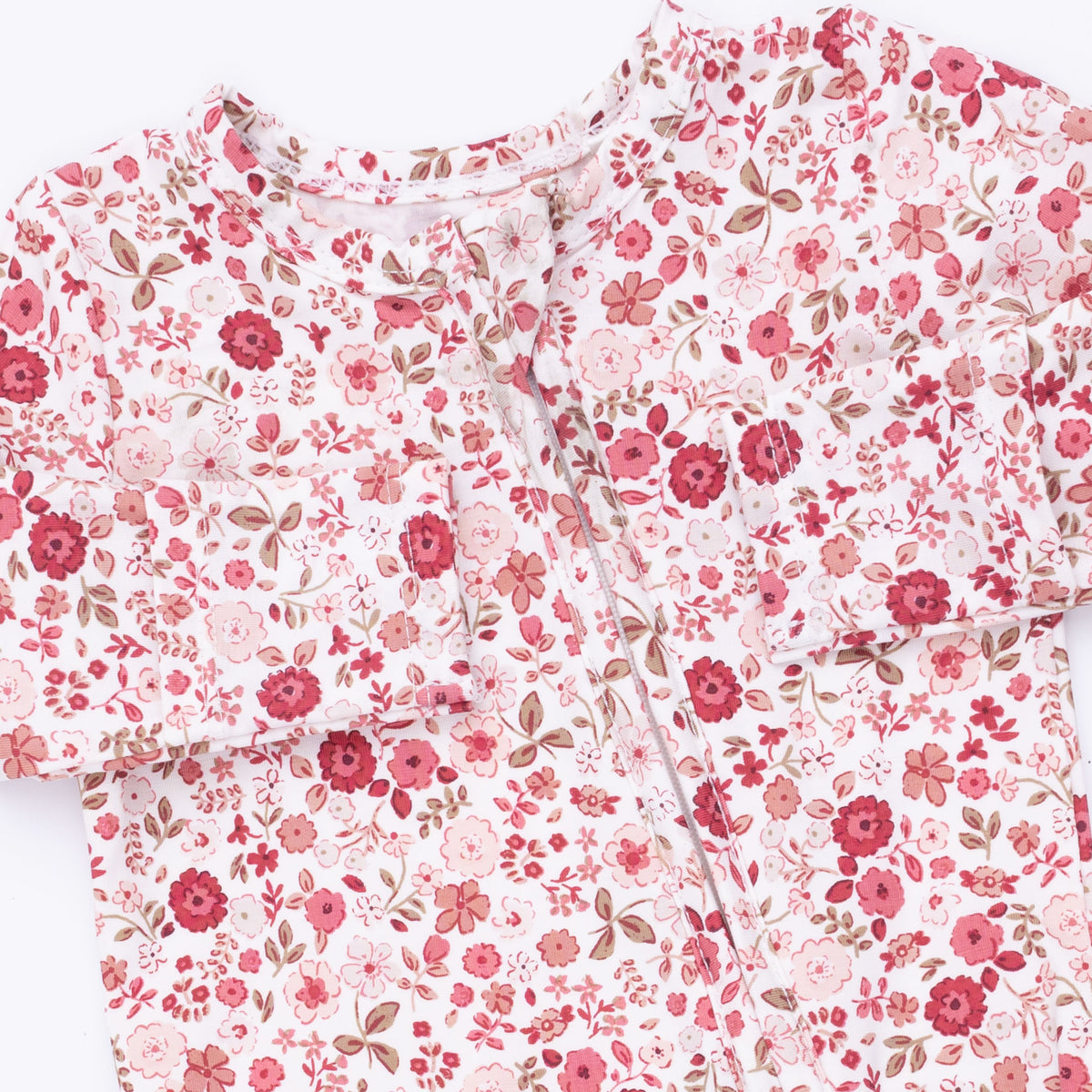 Serene Floral Zip Footie