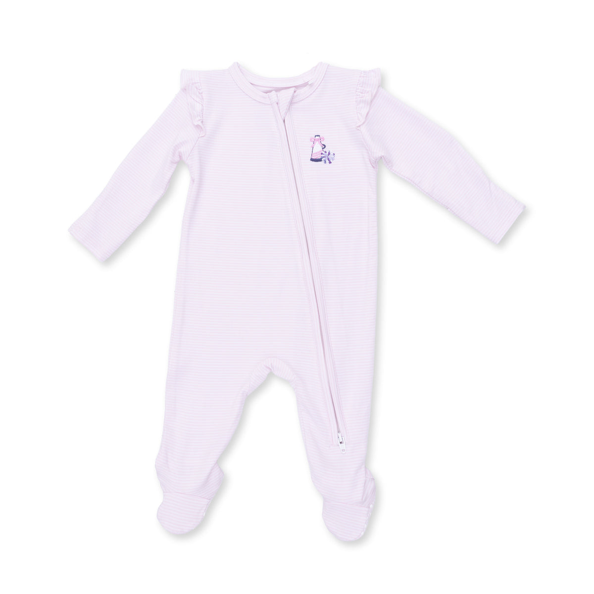 Cheer Micro Stripe Zip Footie