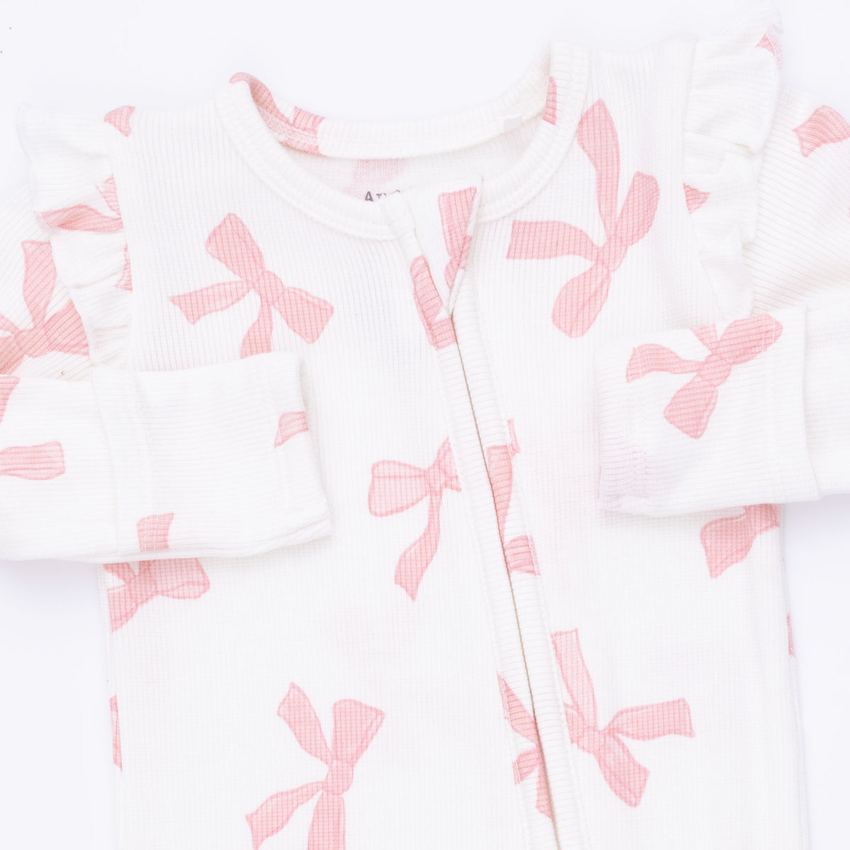 Pretty Bows Zip Footie