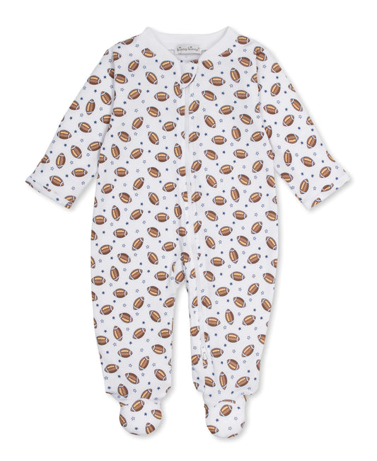 PJs Football Season Zip Footie