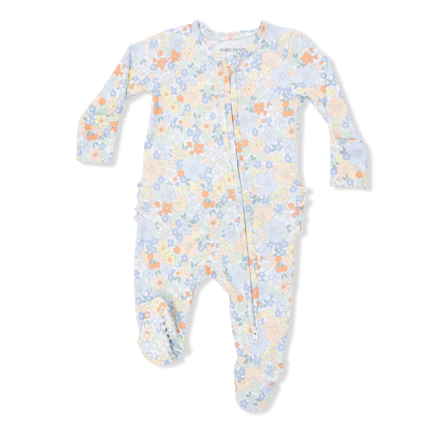 Georgia Floral Ruffle Zipper Footie