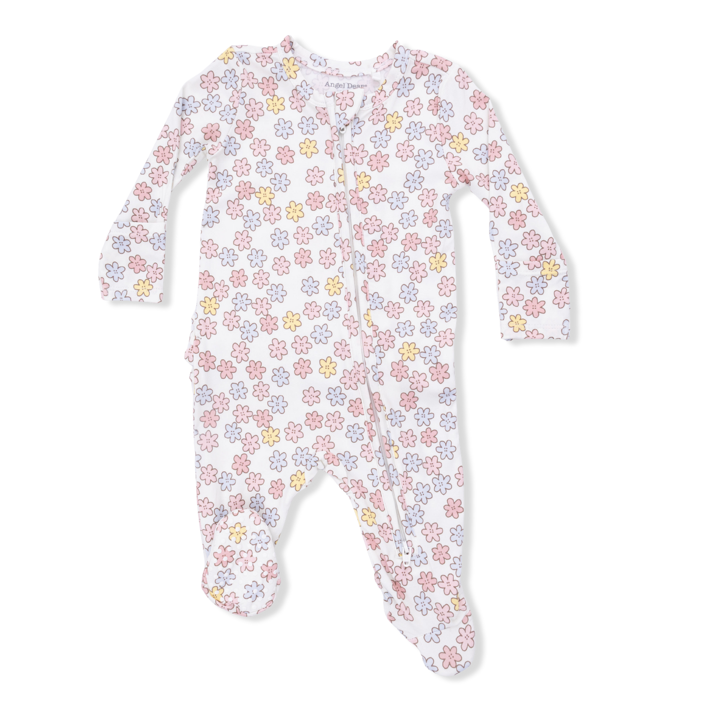 Sarah Floral Ruffle Zipper Footie